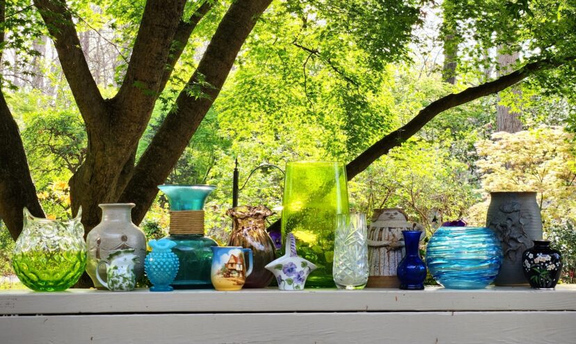 Vases in all shapes and sizes will create an arrangement for a specific space in your home.