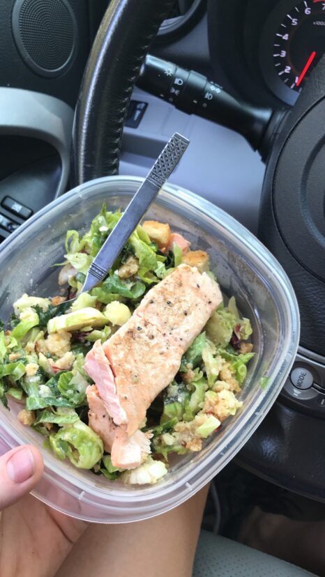On the go, meal prepped lunch