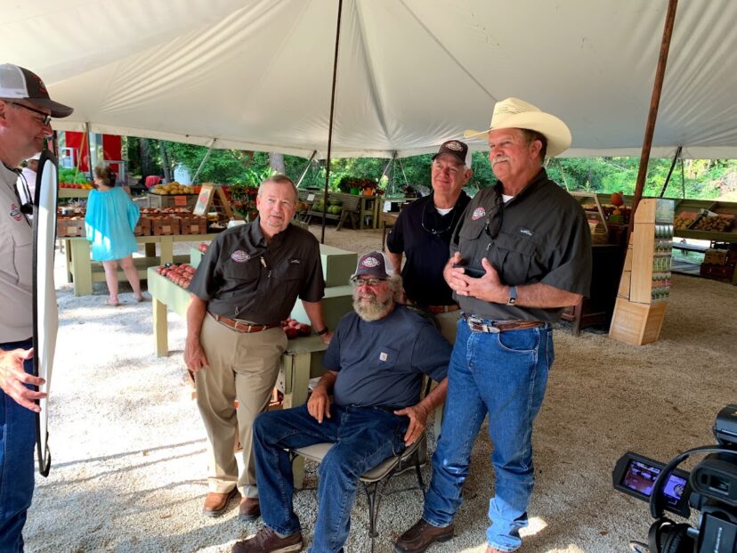 Sidi Limehouse with the judges of the Swisher International Farmer of the Year Award.