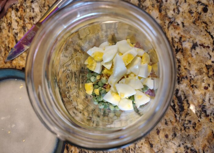 Hard-boiled Egg for extra protein.