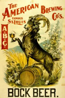 American bock beer advertising featuring goats from the 19th and 20th Centuries.