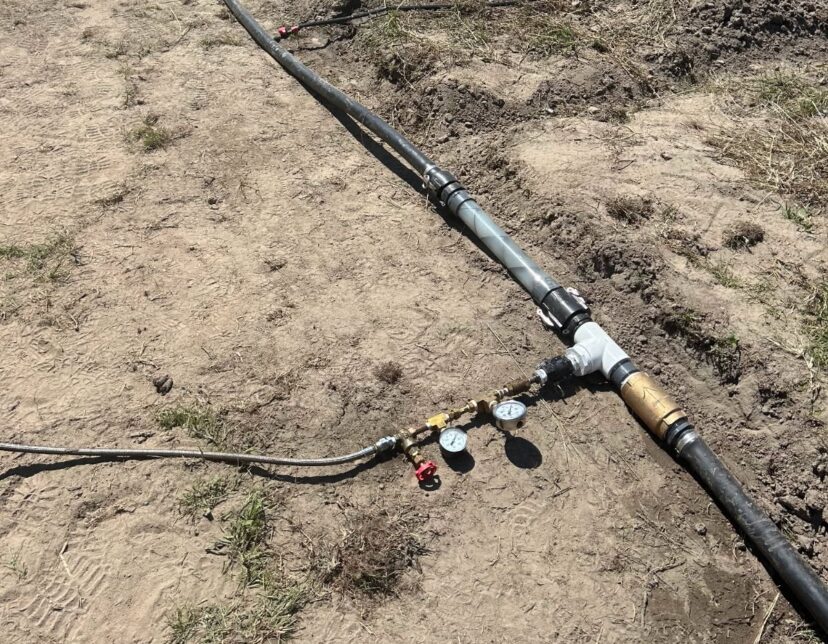 Applying fumigant through the drip system