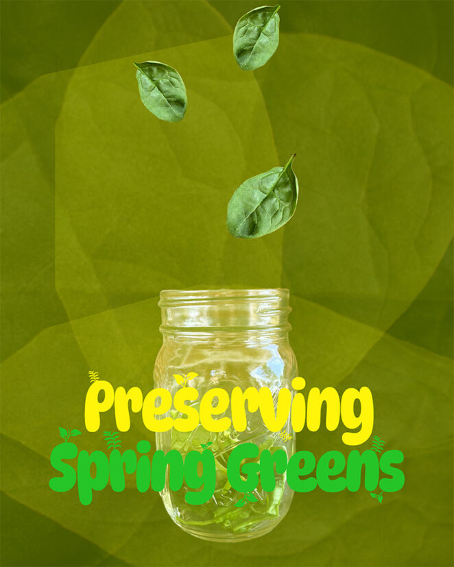 greens in jar