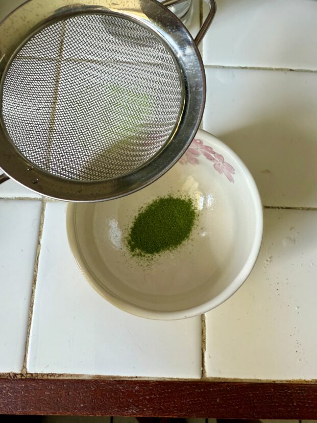 Matcha powder after sifting.
