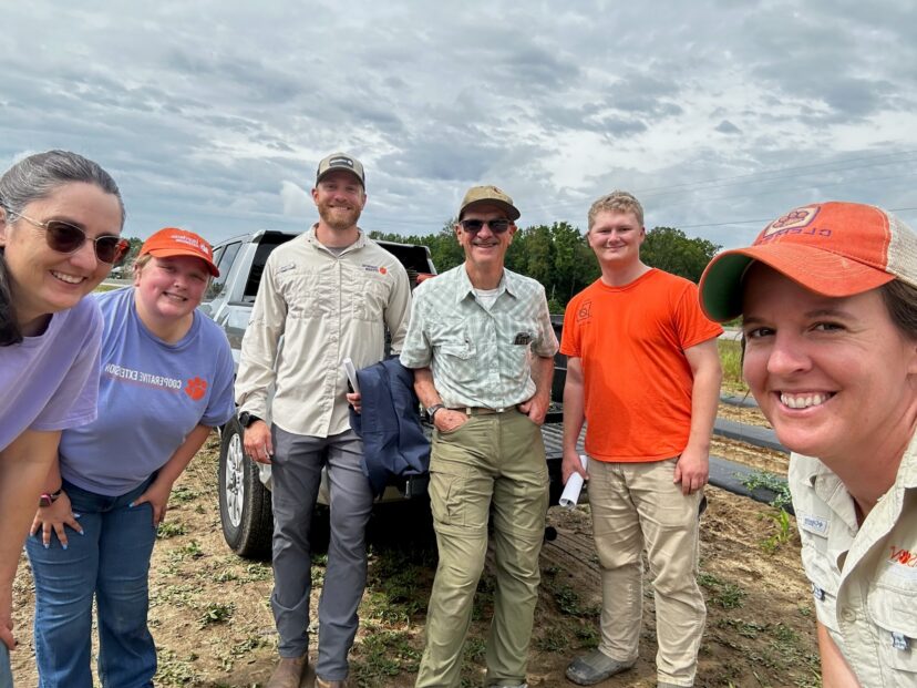 Clemson Extension agents planting watermelon variety trial for South Carolina growers